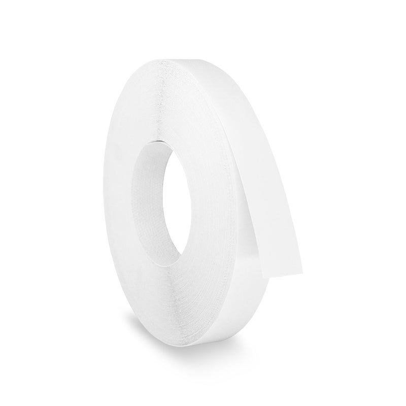 UNMAR White Melamine Edge Banding 7/8 inch x 25 feet Iron On Adhesive Edging Cabinet Repair Laminate Shelf Table Plywood Mdf Board Furniture Formica Countertop Pre Glued Flexible Strip Wood Veneer Tape Trim - Image 1